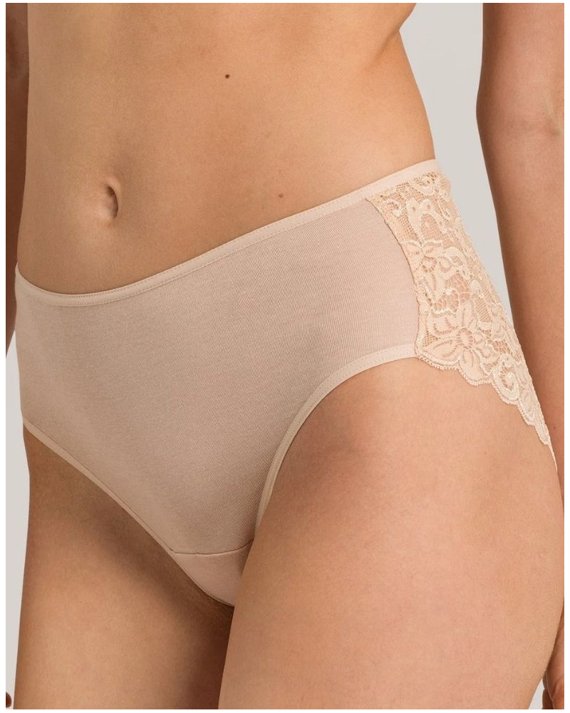Calzoncillos midi para mujer 100% algodón Hanro Moments (Beige)