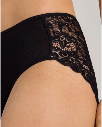 Braga midi para mujer 100% algodón Hanro Moments (Negro)