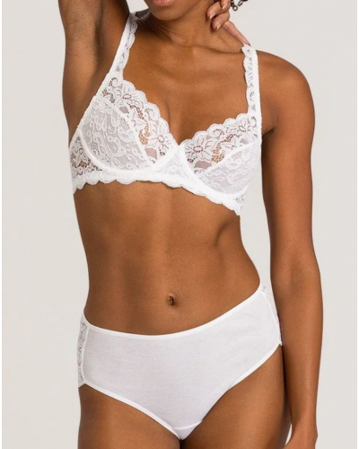 Women's midi brief 100% cotton Hanro Moments (White)