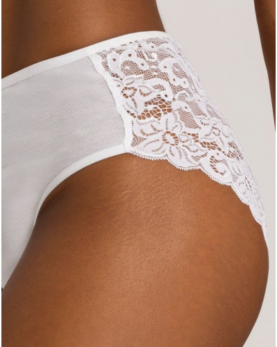 Women's midi brief 100% cotton Hanro Moments (White)