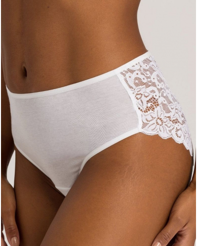 Braga midi para mujer 100% algodón Hanro Moments (Blanco)