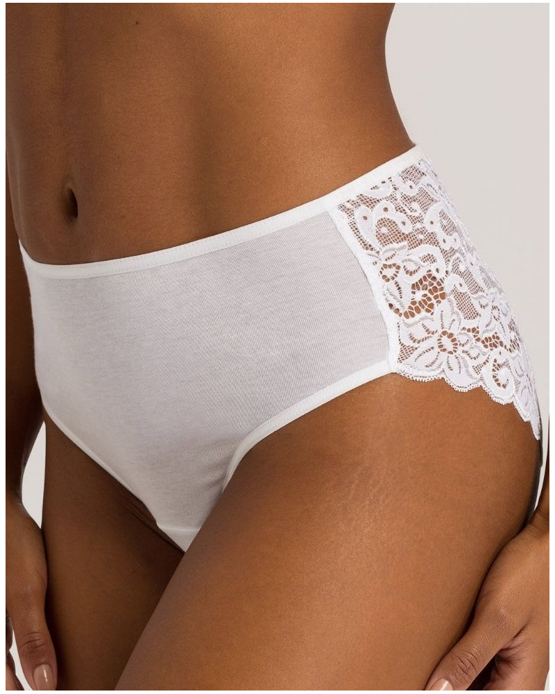 Braga midi para mujer 100% algodón Hanro Moments (Blanco)