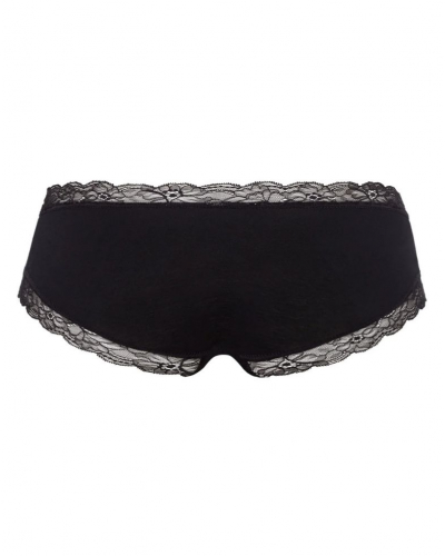 Calzoncillos mujeres de algodón encaja cintura baja Hanro Cotton Lace (Negro)