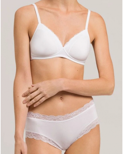 Women cotton lace low-waisted briefs Hanro Cotton Lace (White)