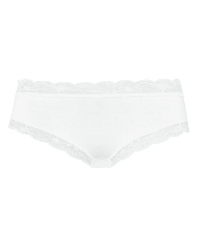 Slip femme en coton dentelle taille basse Hanro Cotton Lace (Blanc)