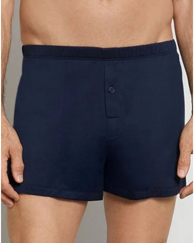 Bóxers largos hombres abotonado 100% Algodón Hanro Cotton Sporty (Marine)
