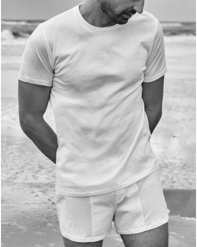 Caleçon homme boutonné 100% Coton Hanro Cotton Sporty (Blanc)