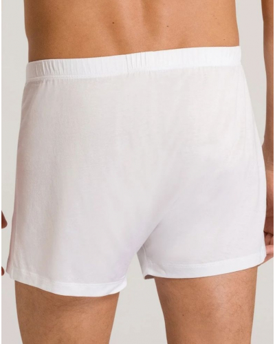 Bóxers largos hombres abotonado 100% Algodón Hanro Cotton Sporty (Blanco)