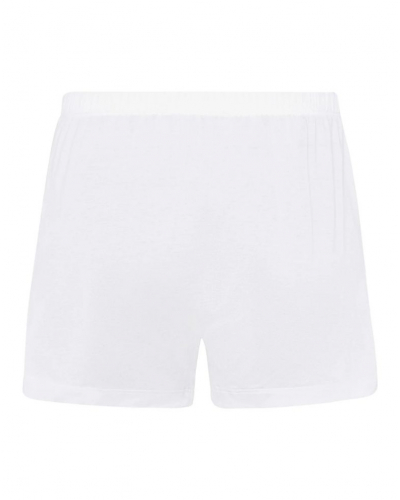 Bóxers largos hombres abotonado 100% Algodón Hanro Cotton Sporty (Blanco)