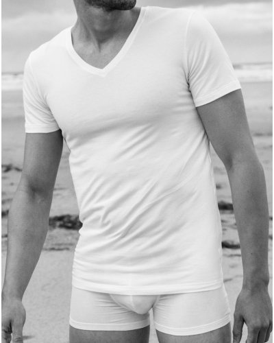 Bóxers hombres de algodón Hanro Cotton Superior (Blanco)