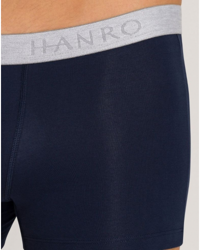 Pack of 2 men cotton trunks Hanro Cotton Essentials (Light Melange/Deep Navy)