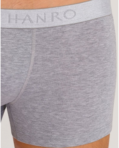 Paquete de 2 shortys hombres de algodón Hanro Cotton Essentials (Light Melange/Deep Navy)