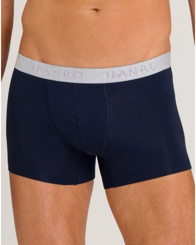 Lot de 2 shortys homme coton Hanro Cotton Essentials (Light Melange/Deep Navy)