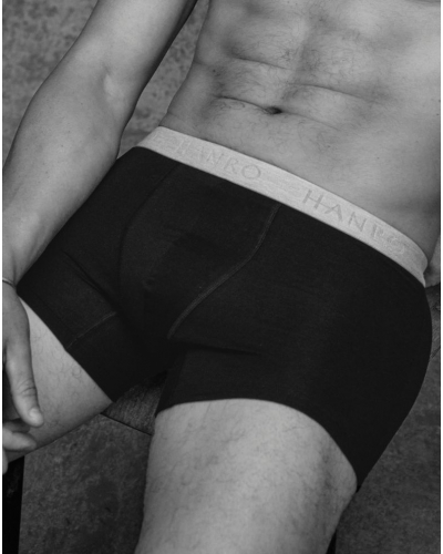 Pack of 2 men cotton trunks Hanro Cotton Essentials (Black)