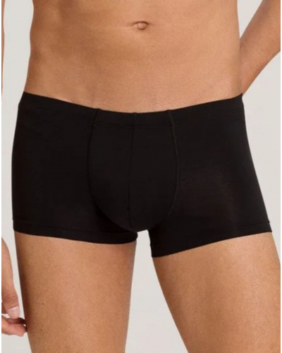 Boxer homme court en coton Hanro Cotton Sensation (Noir)