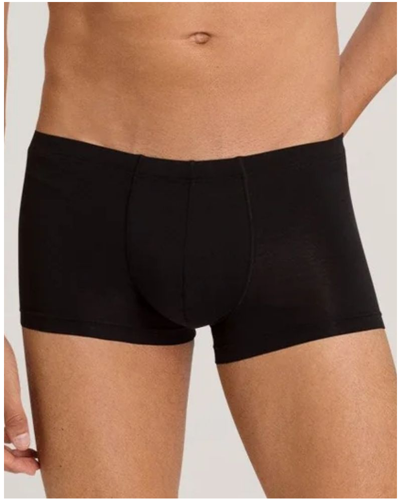 Men short cotton boxers Hanro Cotton Sensation (Black)