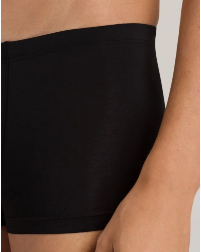 Boxer homme court en coton Hanro Cotton Sensation (Noir)