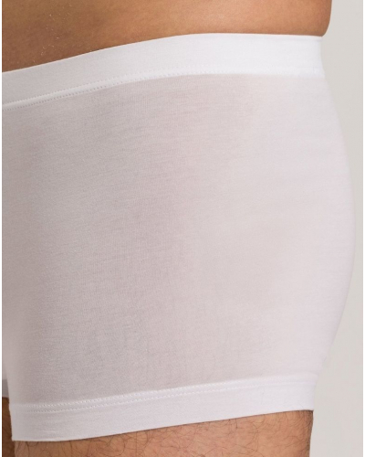 Boxer homme court en coton Hanro Cotton Sensation (Blanc)