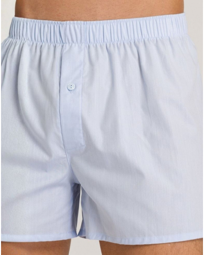 Caleçon homme 100% Coton Hanro Fancy Woven (Ciel)