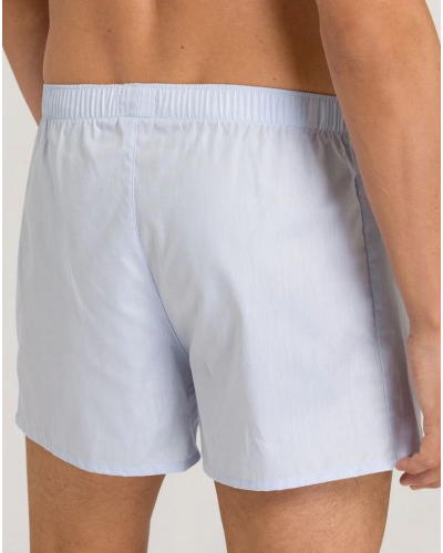 Men boxer shorts 100% Cotton Hanro Fancy Woven (Ciel)