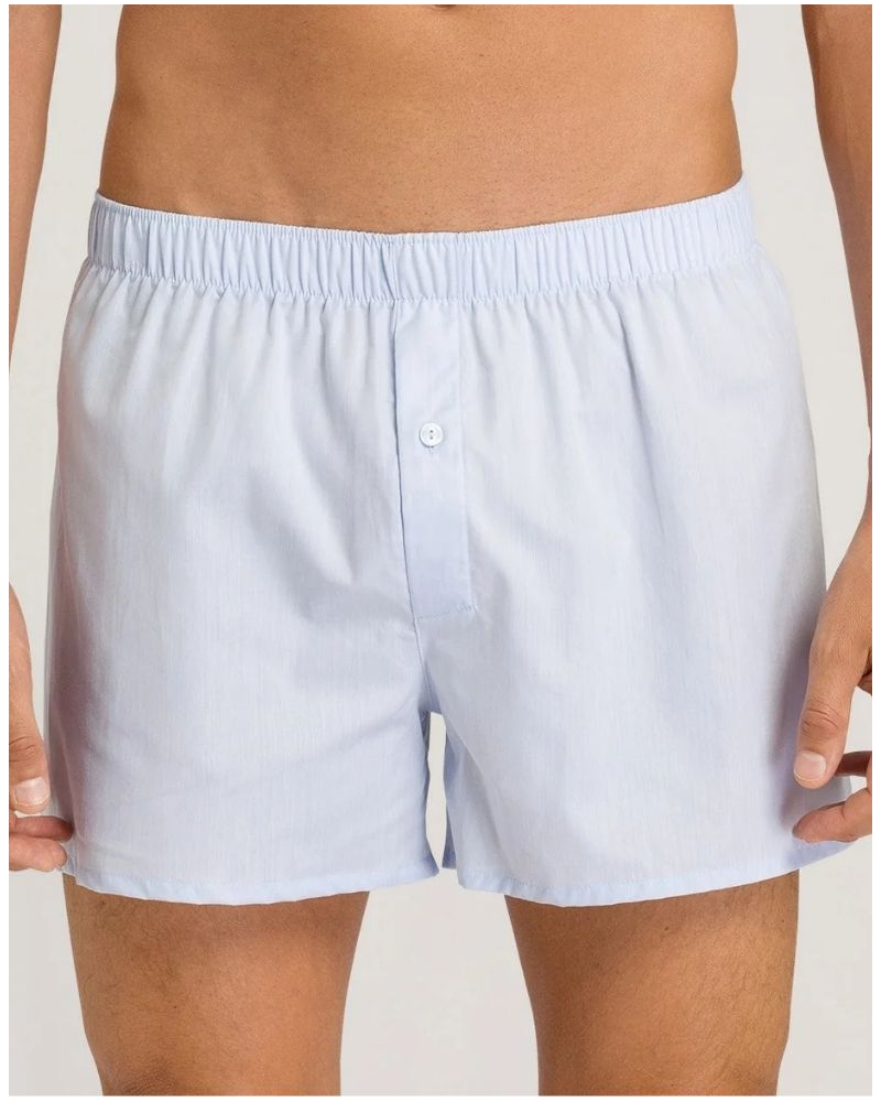Bóxers largos hombres 100% Algodón Hanro Fancy Woven (Ciel)