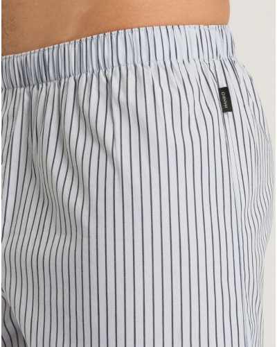 Men boxer shorts 100% Cotton Hanro Fancy Woven (Light Stripe Grey)