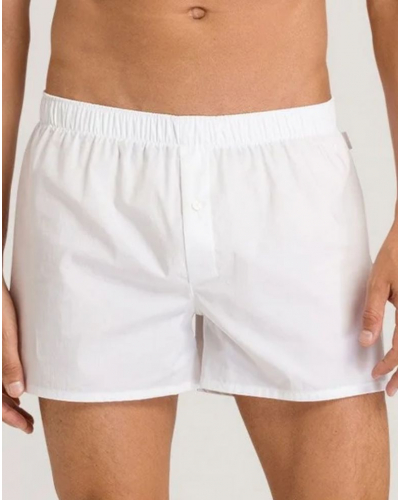 Men boxer shorts 100% Cotton Hanro Fancy Woven (White)