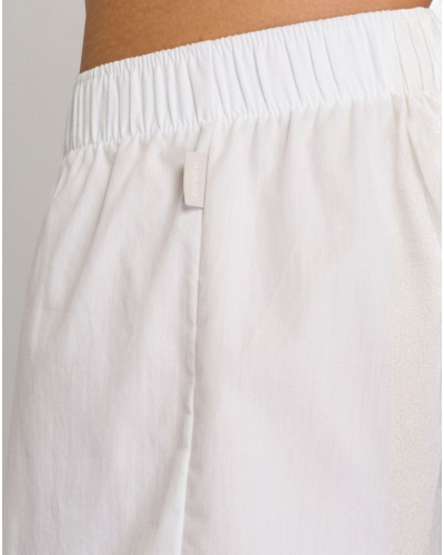 Bóxers largos hombres 100% Algodón Hanro Fancy Woven (Blanco)