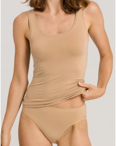Women tank top wide straps Hanro Touch Feeling (Beige)