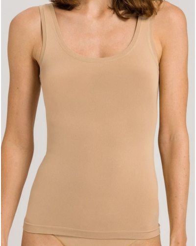 Débardeur femme bretelles larges Hanro Touch Feeling (Beige)