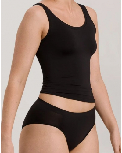 Women tank top wide straps Hanro Touch Feeling (Black)