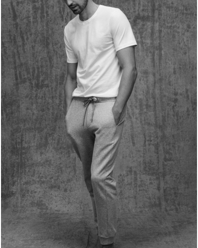 T-shirt homme 100% coton manches courtes Hanro Living Shirts (Blanc)