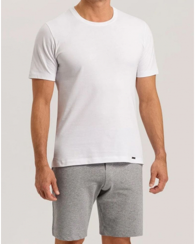 Camiseta 100% algodón mangas cortas hombres Hanro Living Shirts (Blanco)