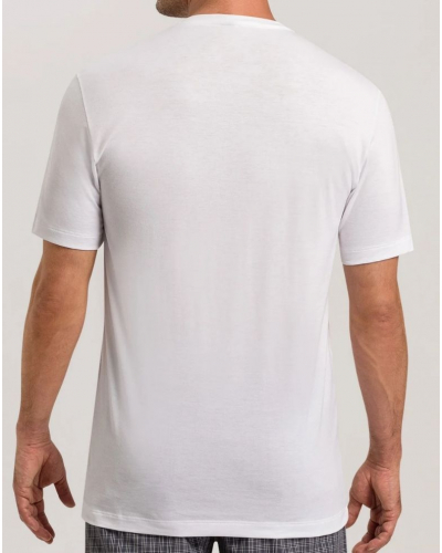 T-shirt homme 100% coton manches courtes Hanro Night & Day (Blanc)