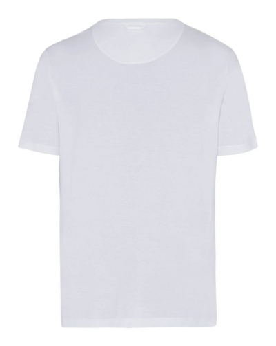Camiseta hombres 100% algodón mangas cortas Hanro Night & Day (Blanco)