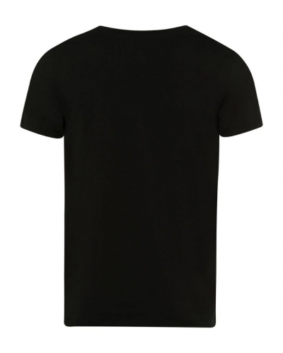 T-shirt homme en coton col V manches courtes Hanro Cotton Superior (Noir)