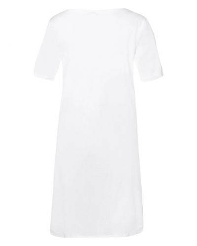 Women 100% Cotton short-sleeved nightgown Hanro Cotton Deluxe (White)