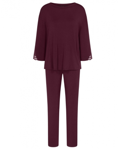 3/4 Sleeve modal top pajama Nuit Triumph (Claret)