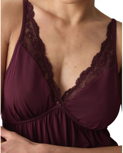 Camisa de noche de modal sin mangas Nuit Triumph (Claret)