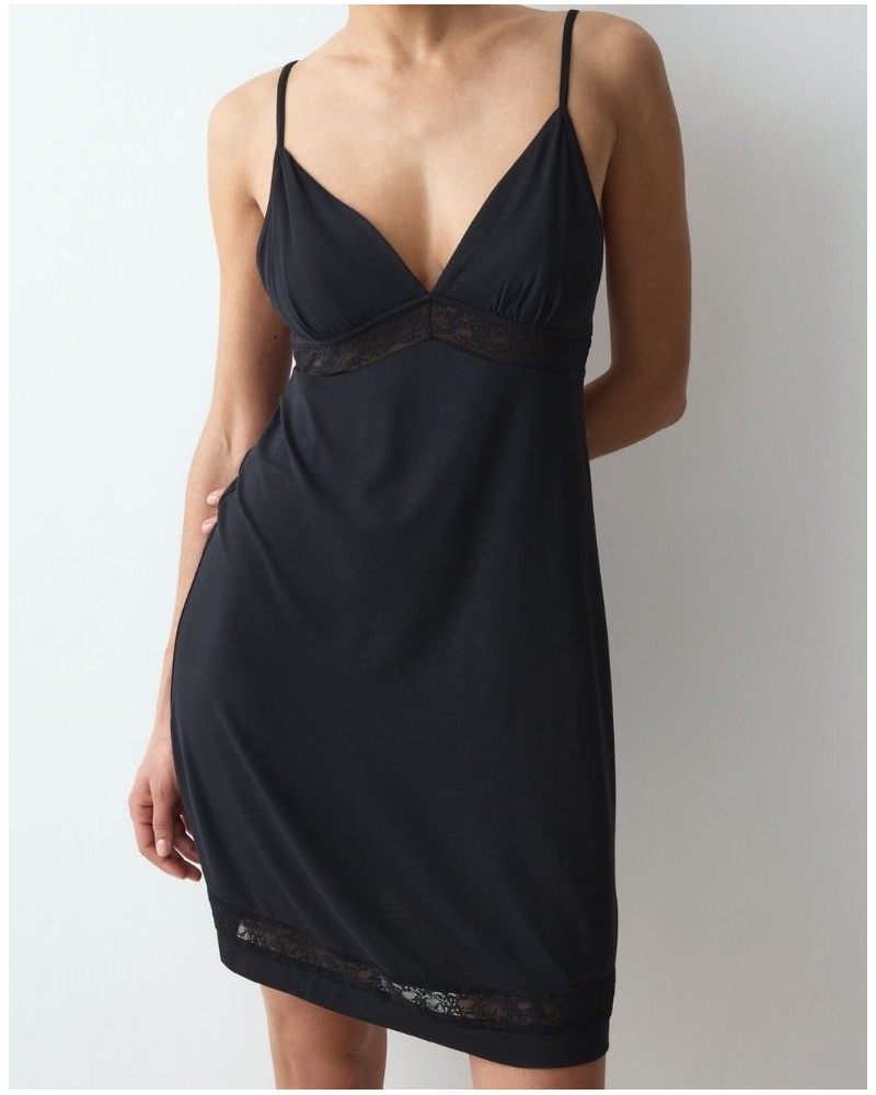 Camisón de modal Nuit Triumph (Negro)