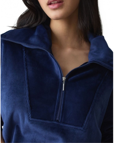 Velvet long-sleeved sweatshirt Nuit Triumph (Admiral)