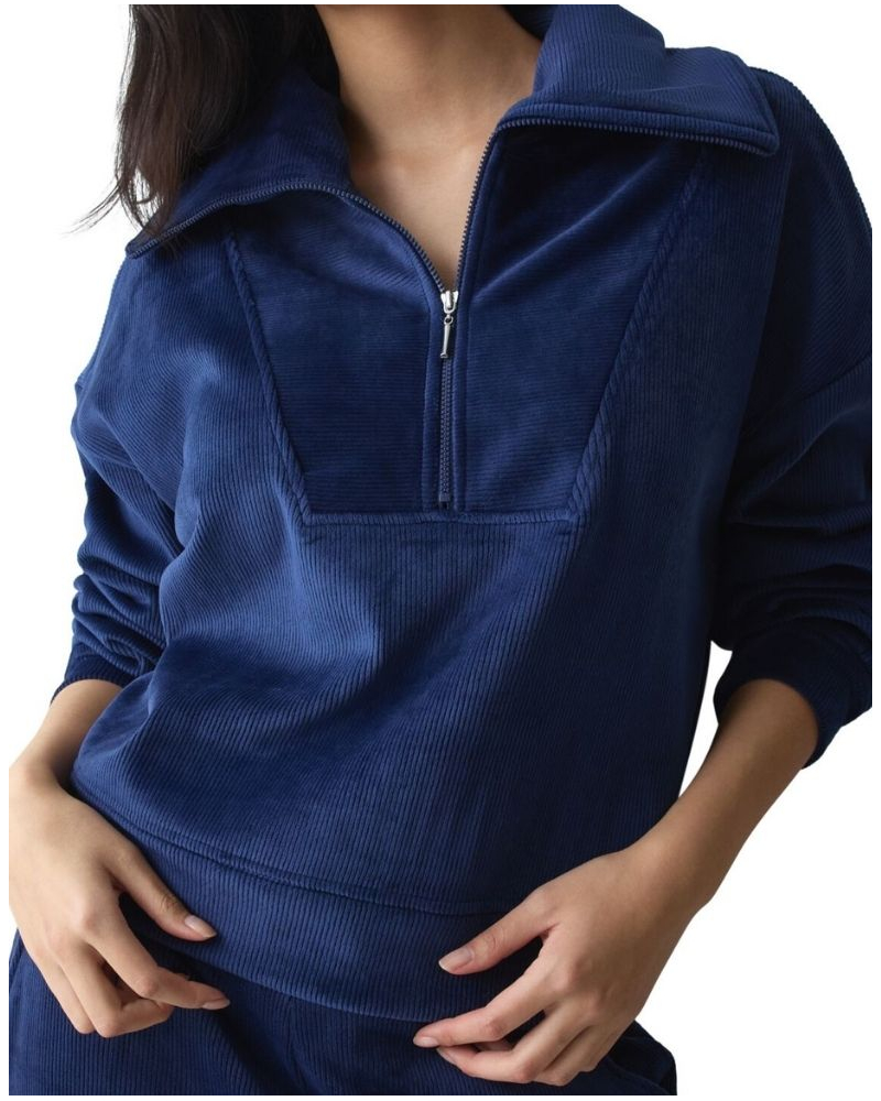 Velvet long-sleeved sweatshirt Nuit Triumph (Admiral)