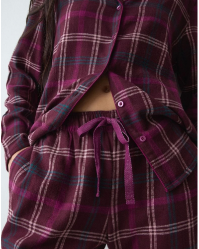 Pijama Boyfriend 100% algodón Nuit Triumph (Red Dark Comb)