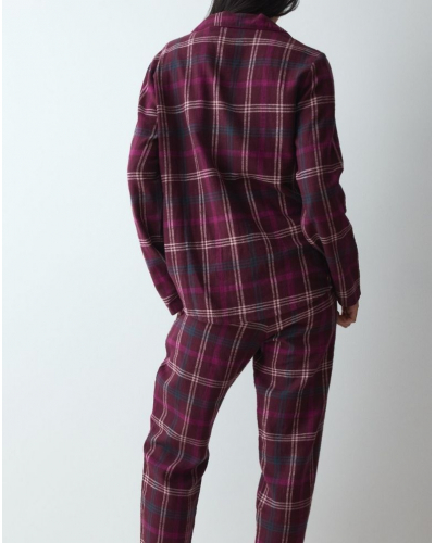 Pyjamas Boyfriend 100% cotton Nuit Triumph (Red Dark Comb)