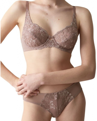 Underwired triangle bra Triumph Amourette Berry (Chocolate Mousse)