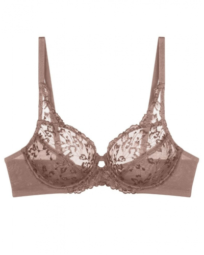 Underwired triangle bra Triumph Amourette Berry (Chocolate Mousse)