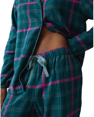 Pyjama Boyfriend 100% coton Nuit Triumph (Green Dark Comb)