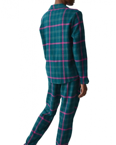 Pyjama Boyfriend 100% coton Nuit Triumph (Green Dark Comb)