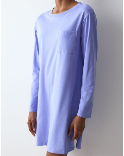 Camisón de manga larga 100% algodón Nuit Triumph (Jacaranda)
