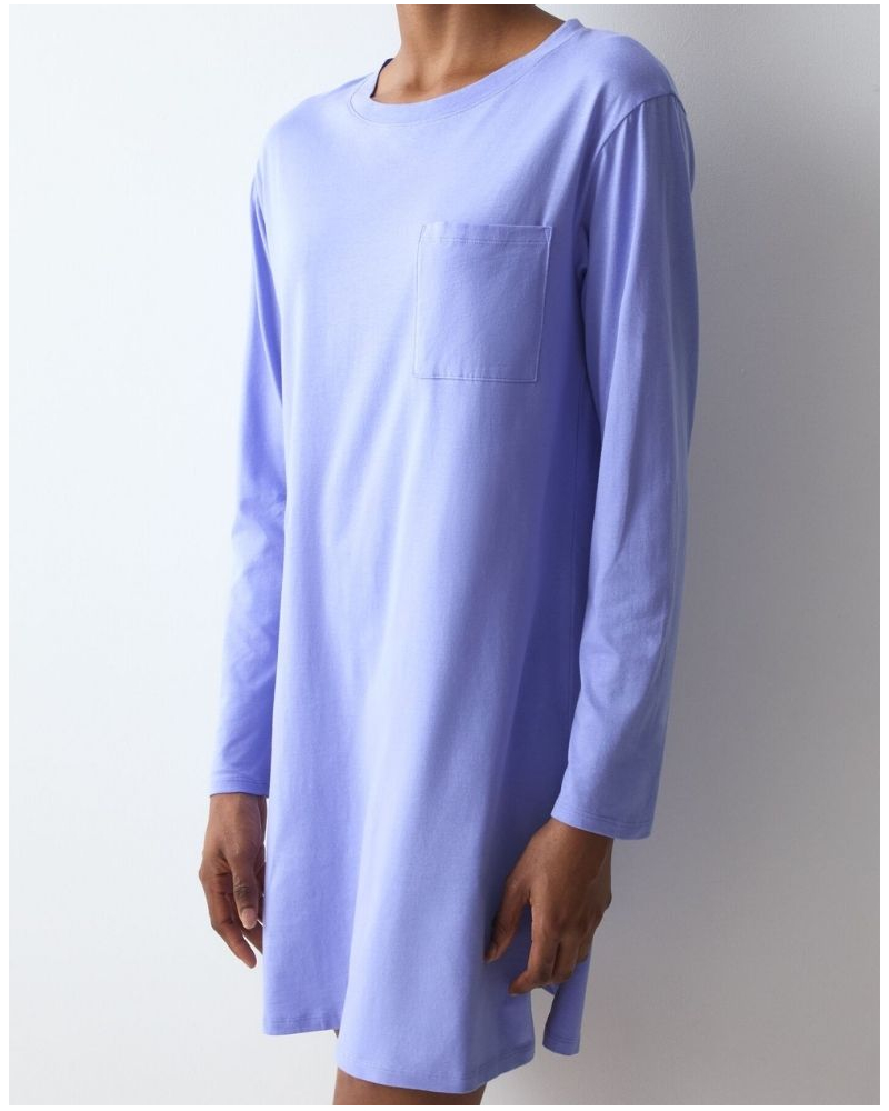 Camisón de manga larga 100% algodón Nuit Triumph (Jacaranda)